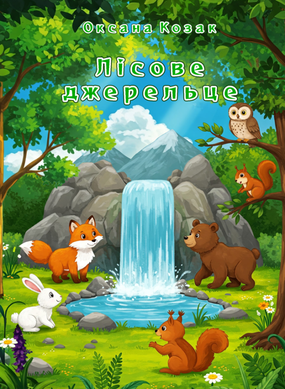 Лісове джерельце : казки у віршах для дітей. Кольорова
